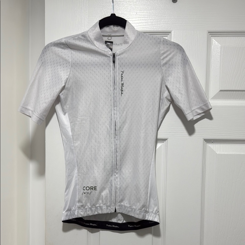 Pedal Mafia Core White Cycling Top